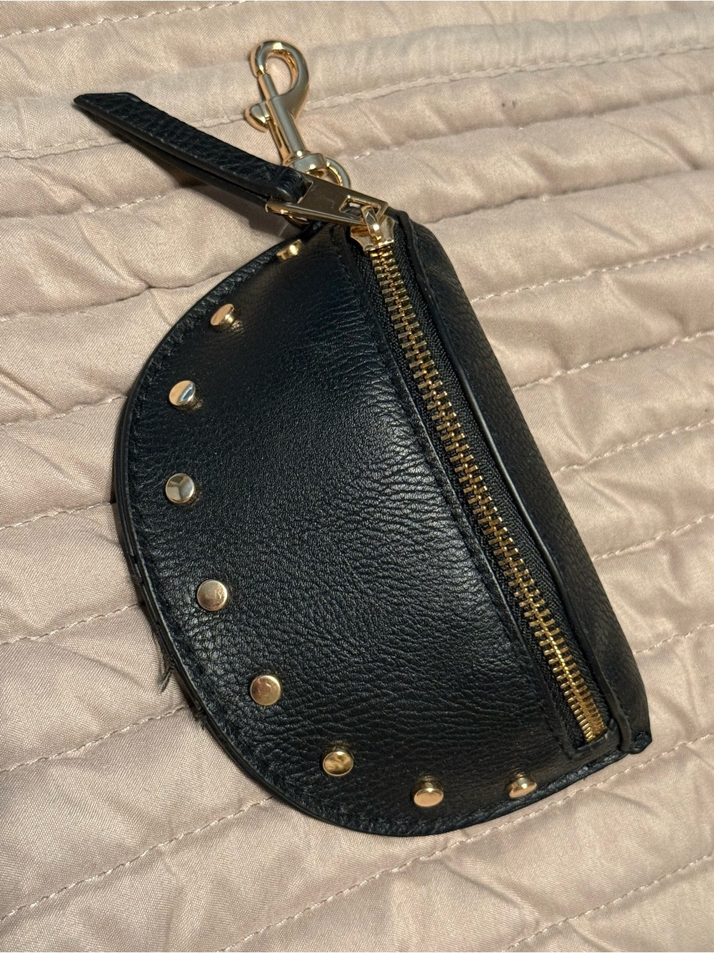 (4 for $20) universal thread Black Studded Coin Pouch with Gold Hardware